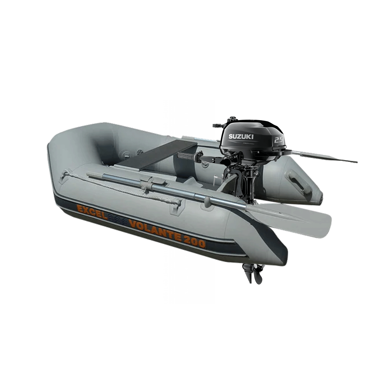 EXCEL Volante 200 Inflatable Boat & Suzuki 2.5 HP Outboard Engine Bundle