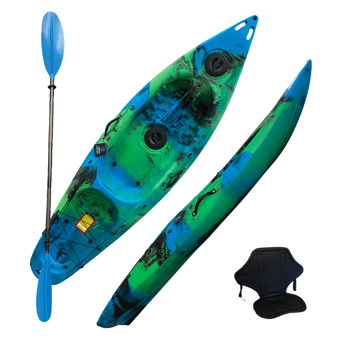 Deluxe_Sit-On-Top_Kayak_Green-Blue-Black-ExcelBoats