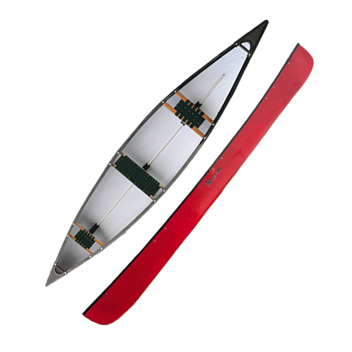 Riber_16-Three-Seat-Open-Canoe_Red-Excel-Boats